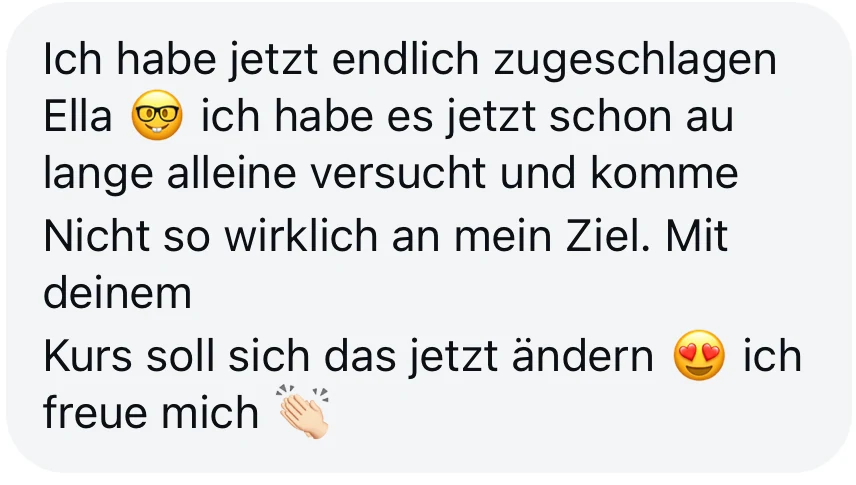 Lange alleine versucht, jetzt endlich den Kurs geholt